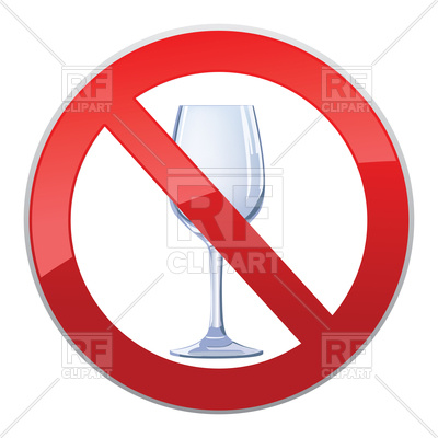 400x400 No Alcohol Drink Sign