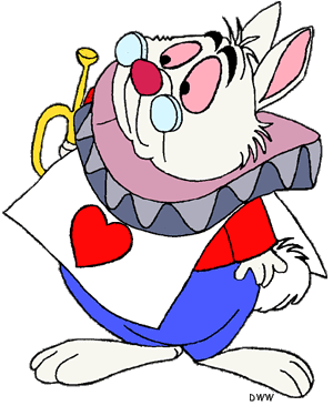 300x366 The White Rabbit Clip Art Disney Clip Art Galore