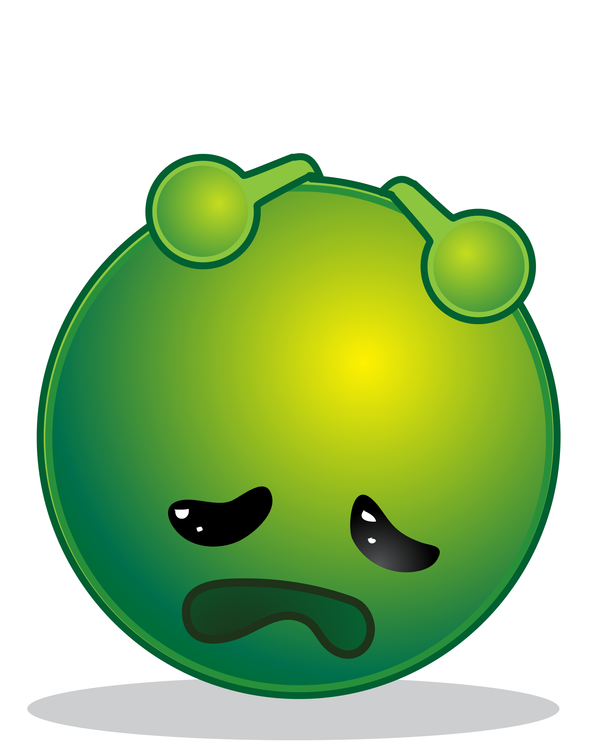 2000x2537 Alien Clipart Sick