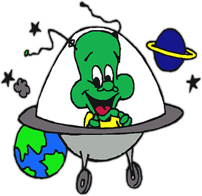 404x392 Space Clipart Funny Alien