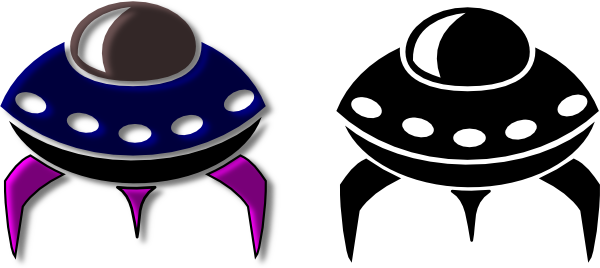 600x268 Alien Spaceship Icon Clip Art