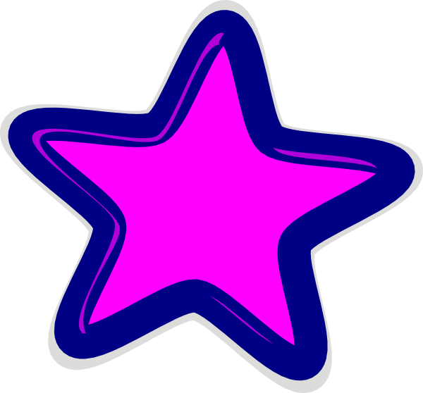 600x558 Pink Star Clip Art