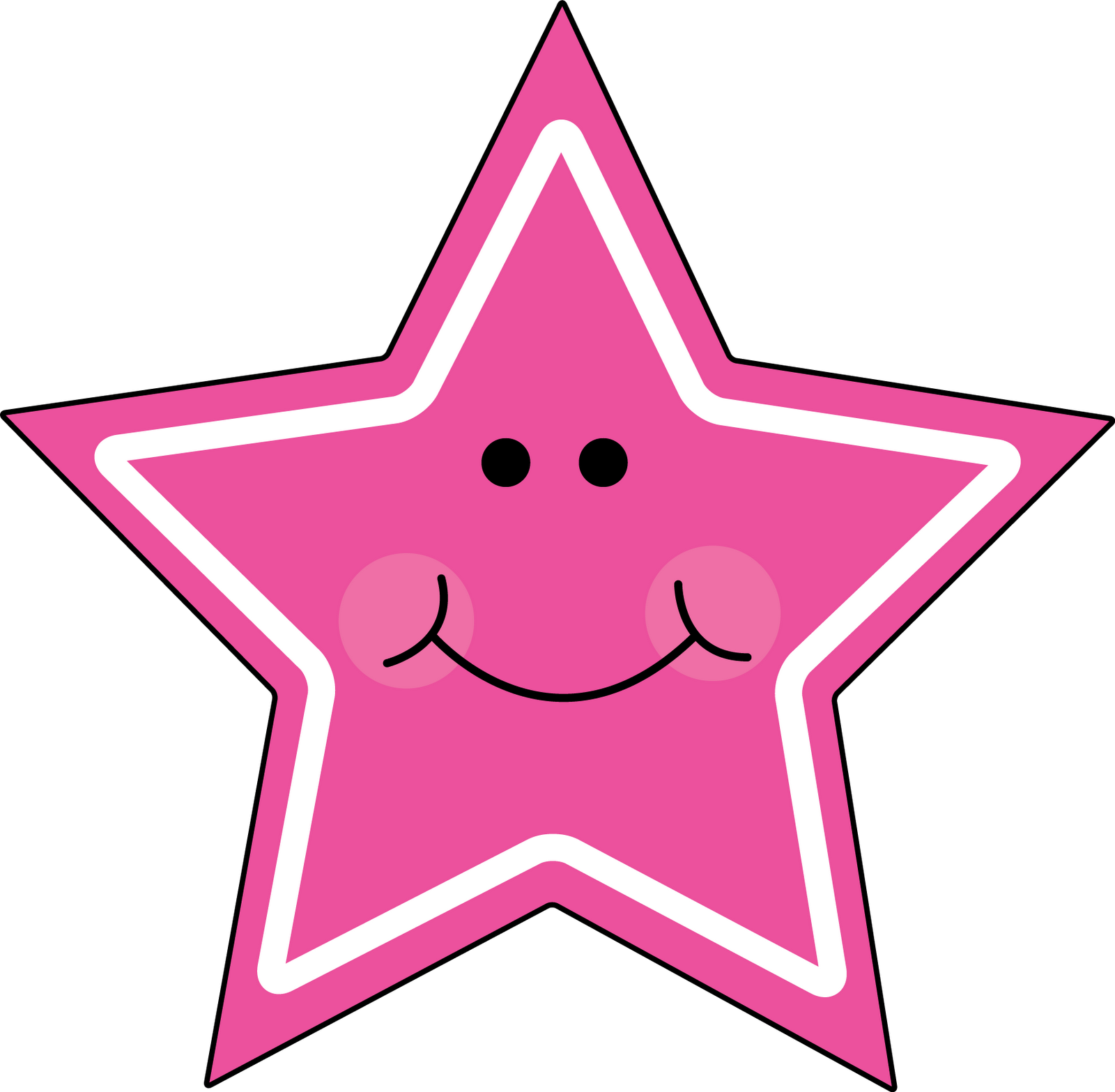 1600x1567 Pink Star Clip Art Clipart Image