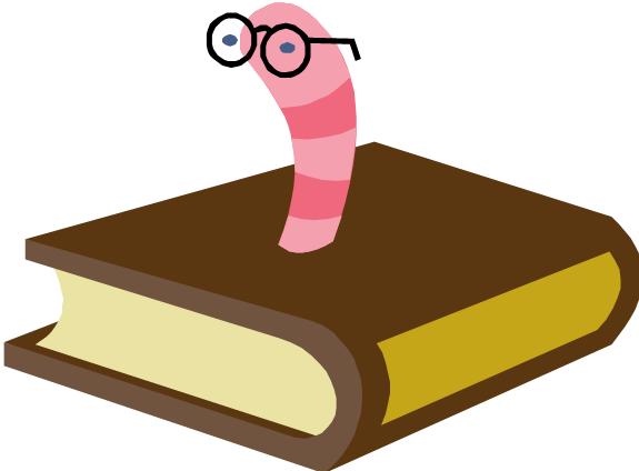 575x424 Book Worm Clip Art