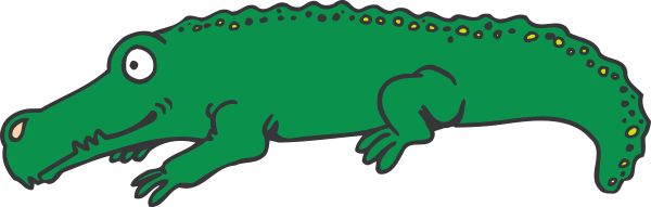 600x191 Cartoon Alligator Clip Art