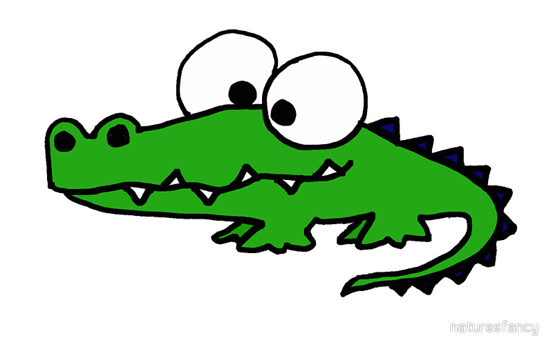 800x506 Funky Goofy Alligator Cartoon Stickers By Naturesfancy Redbubble