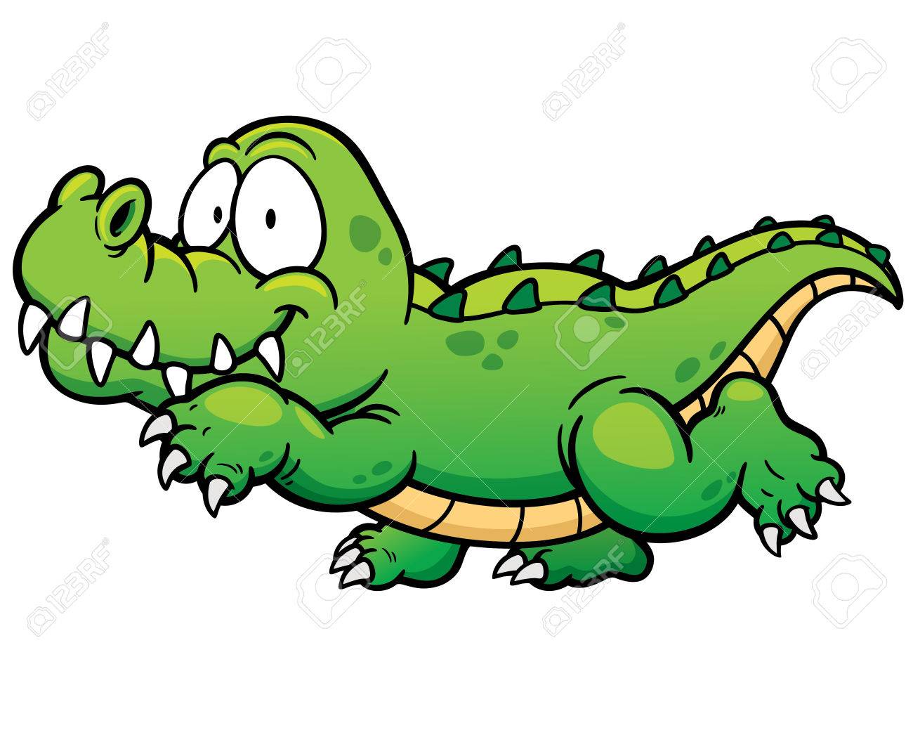 1300x1056 Vector Illustration Of Cartoon Crocodile Royalty Free Cliparts