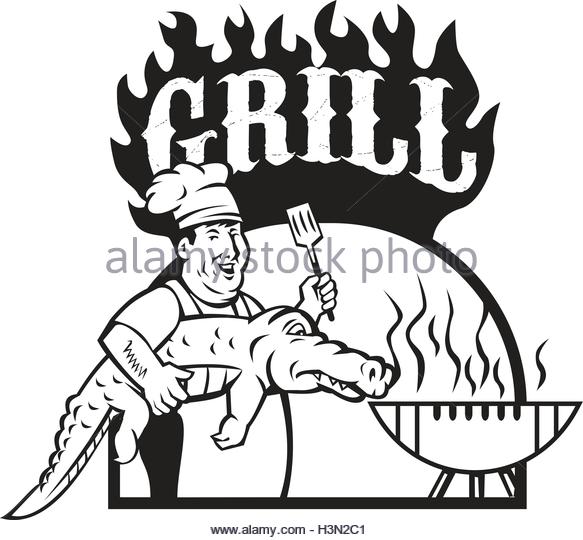 583x540 Black White Illustration Alligator Crocodile Stock Photos Amp Black