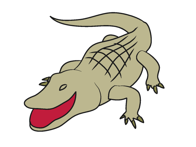 640x480 Crocodile Clipart Black And White Clipart Panda