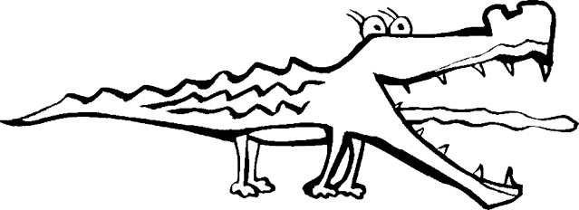 639x232 Alligator Clip Art Black And White