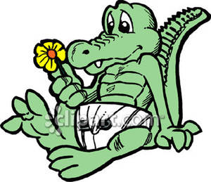 300x259 Easter Alligator Clipart