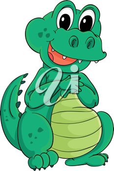 233x350 Picture Of A Cute Baby Alligator Sitting Down In A Vector Clip Art