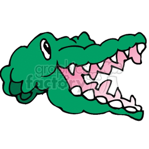 300x300 Royalty Free Smiling Alligator 133583 Vector Clip Art Image