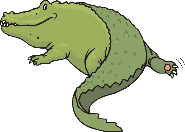 600x429 Rear View Of Alligator Clipart