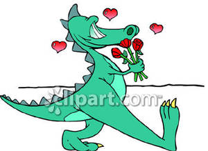 300x219 Alligator In Love