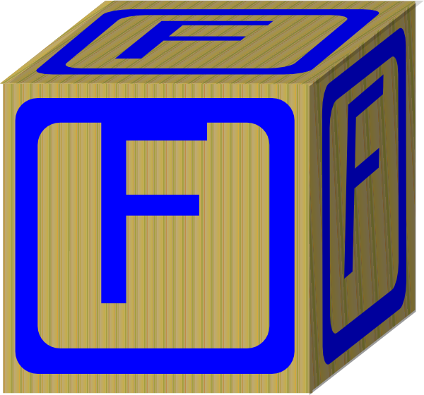 600x560 Letter Alphabet Block F Clip Art