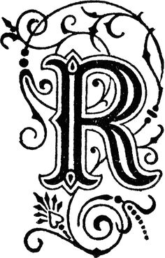236x370 Fancy Letter R Charlotte Champlin Typography Fancy