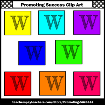 350x350 Letter W, Alphabet Letters Clip Art, Letter Sounds Clipart Sps Tpt