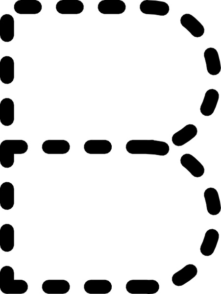 451x600 Alphabet Tracing Letter B Clip Art Free Vector In Open Office