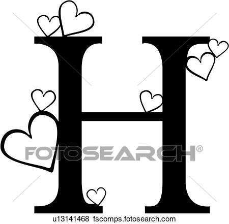 450x441 Clip Art Of , Alphabet, Capital, Child, H, Heart, Kid, Kid'S