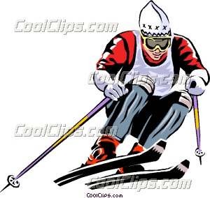 300x284 Alpine Skier Clip Art