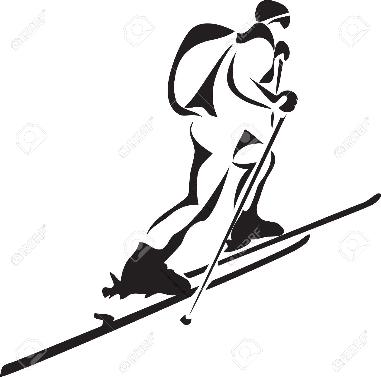 1300x1286 Ski Touring Royalty Free Cliparts, Vectors, And Stock Illustration