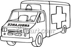 300x200 And White Ambulance Clip Art