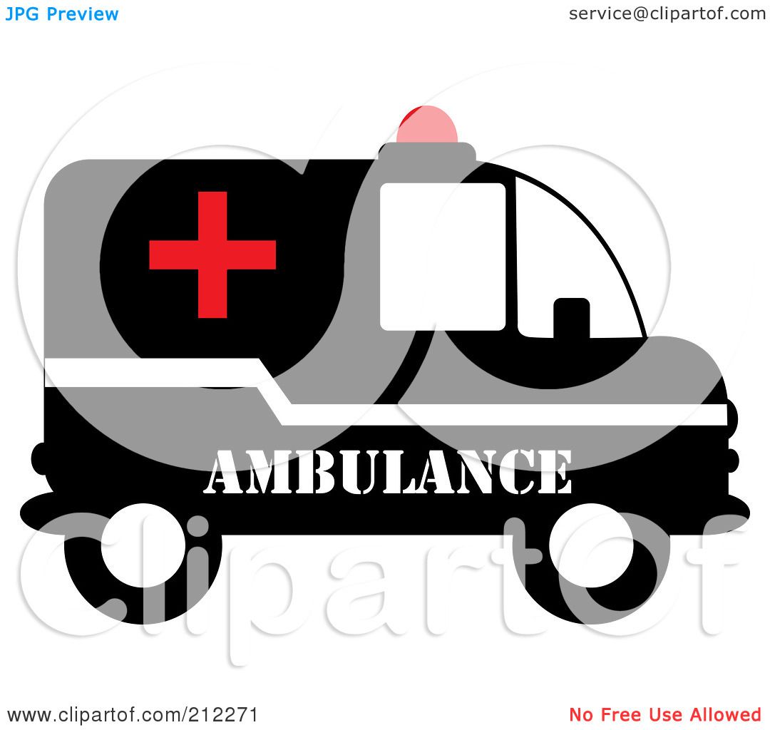 1080x1024 Royalty Free (Rf) Clipart Illustration Of An Outlined Ambulance