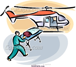 300x265 Person Loaded Onto Air Ambulance Vector Clip Art