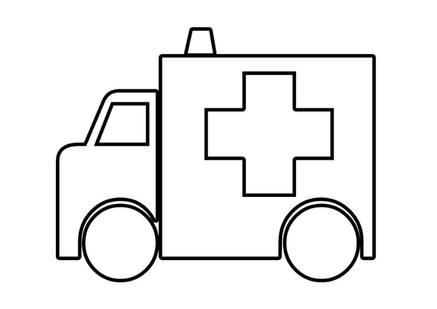 875x620 Coloring Page Ambulance