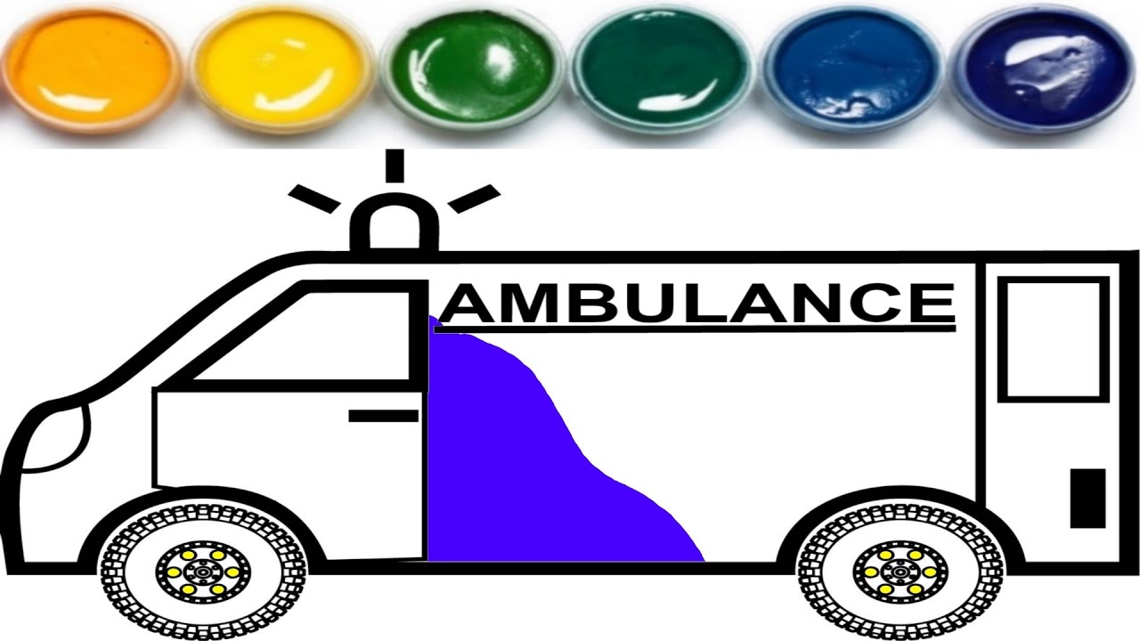1280x720 Ambulance Coloring Page Coloring Book Learning Colors For Kids
