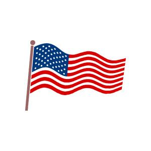 300x300 American Flag Clipart Free Usa