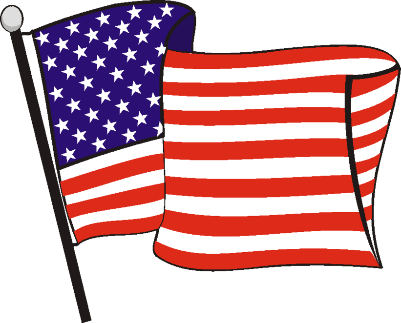 821x662 American Flag Clipart Printable