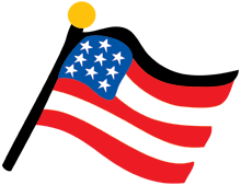 220x169 Red, White Amp Blue Flag Graphic For Patriotic Newsletters Amp Websites