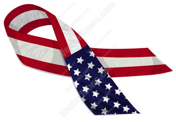 600x417 American Flag Ribbon Clipart Transparent Background