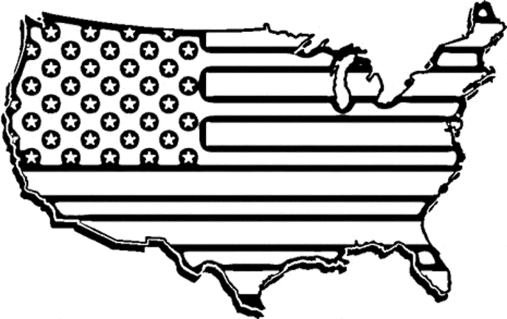2000x1260 American Flag Clip Art Black And White Cliparts