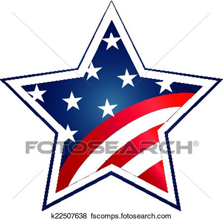 450x445 Clip Art Of Election 2016 With Usa Flag Illustration. Vector Icon