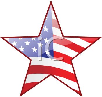350x333 Picture Of A Star With The Colors Of The American Flag In A Vector