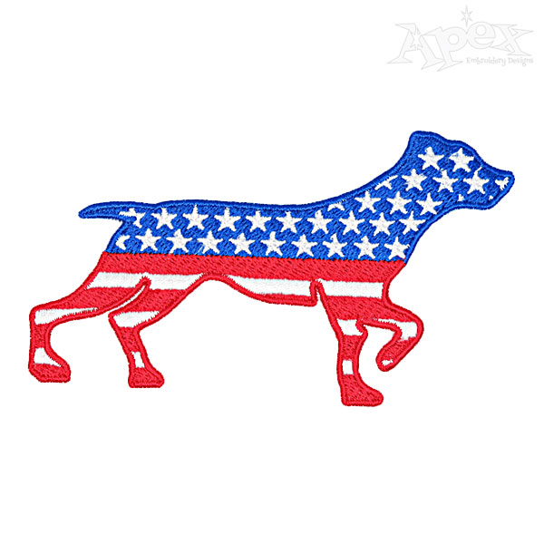 600x600 American Flag Clipart Dog