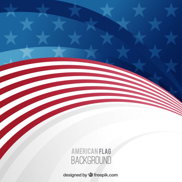 626x626 Background With Wavy American Flag Vector Free Download
