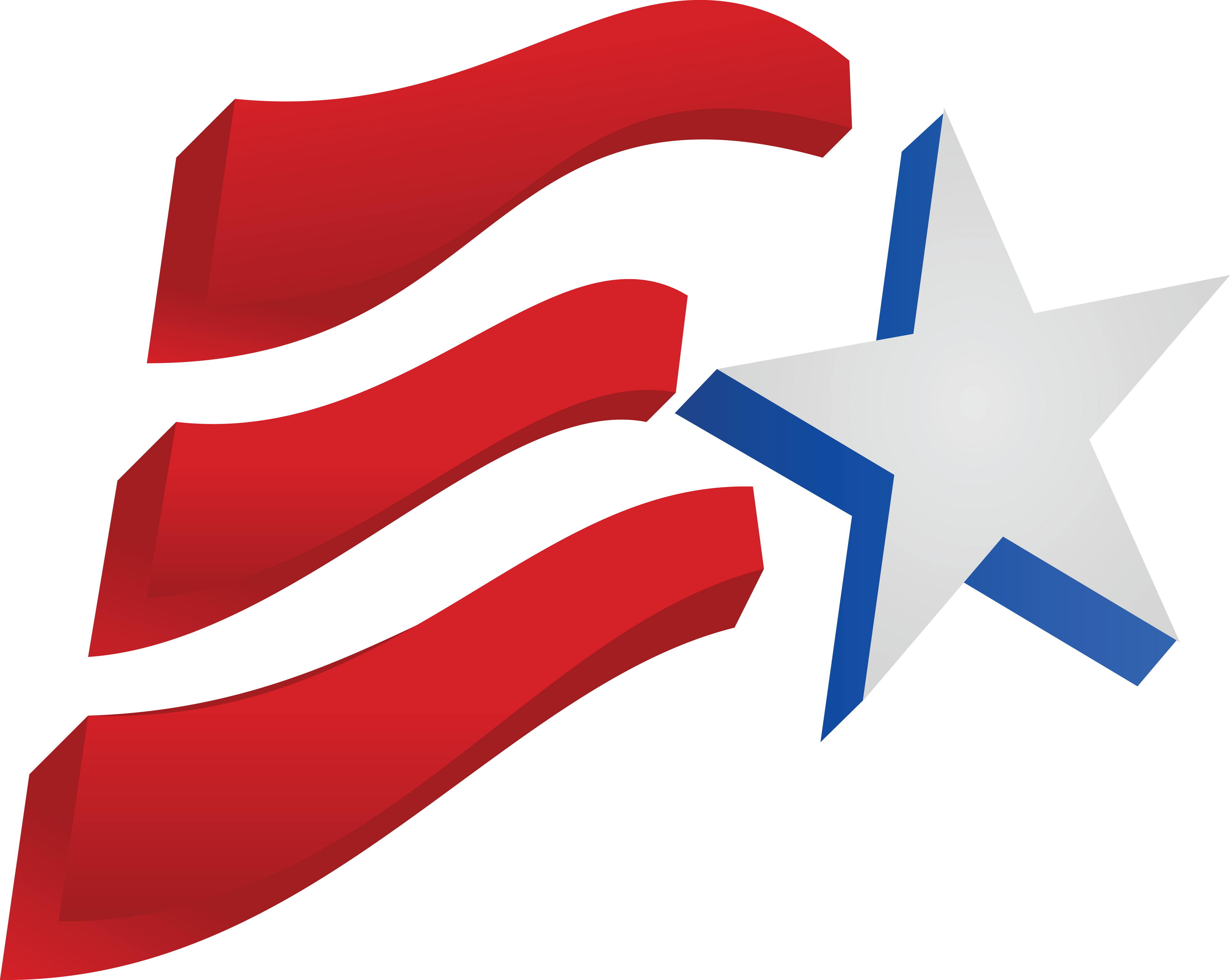 4000x3188 Free Clipart Of A Fourth Of July Star And American Flag