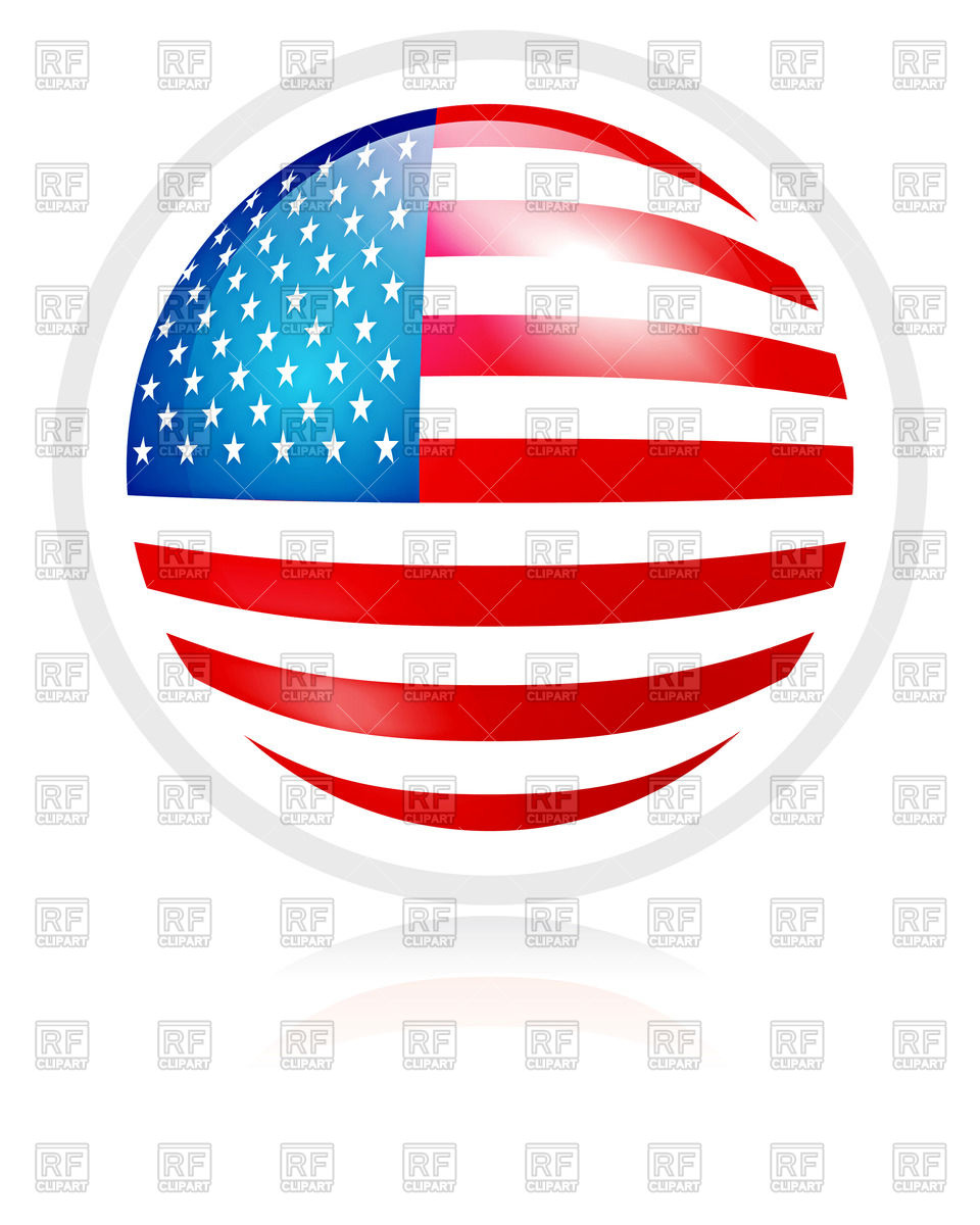 960x1200 Button With Usa Flag Royalty Free Vector Clip Art Image