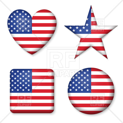 400x400 Set Of Figures With Usa Flag