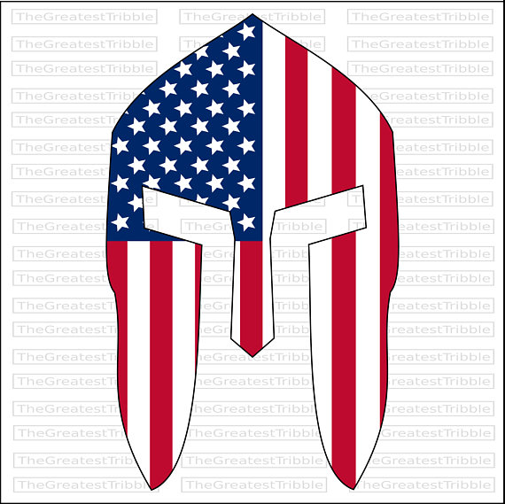 570x569 Spartan Helmet Front Usa Flag American Flag Eps Svg Png Jpg Vector