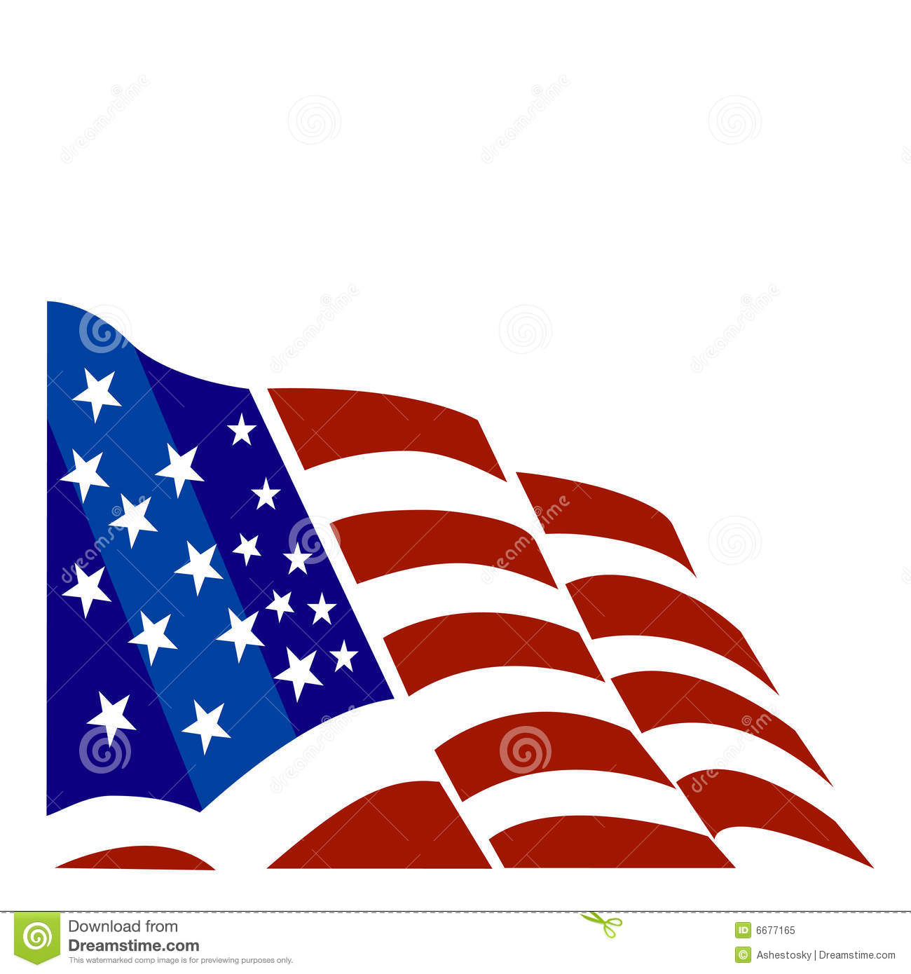 1300x1390 American Flag Vector Clipart