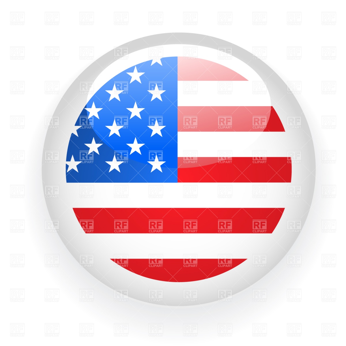 1200x1200 American Flag Badge Royalty Free Vector Clip Art Image