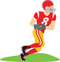 202x210 Receiver Clipart Football Player