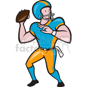 300x300 Royalty Free American Football Quarterback Throw Frnt 389963