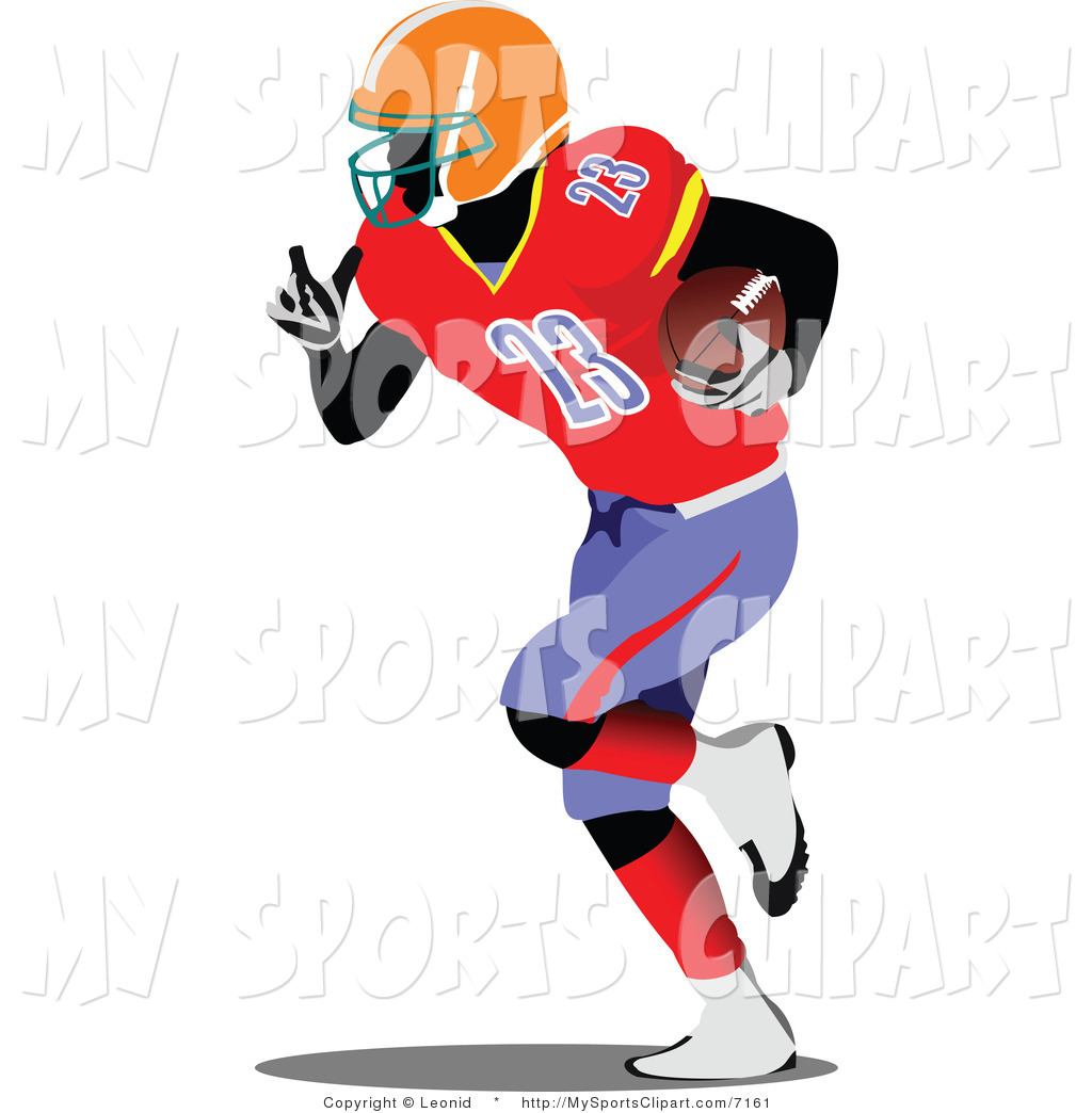 1024x1044 Sports Clip Art Of A American Football Player By Leonid