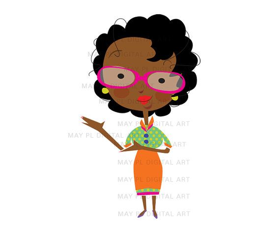 570x470 African American Clip Art